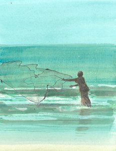Pescatore solitario 1, 2015 da Lincoln Seligman